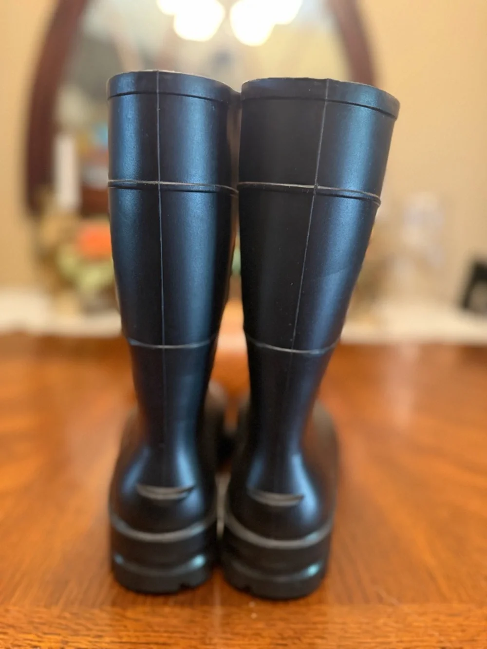 Men's Black Rubber Rain Boots